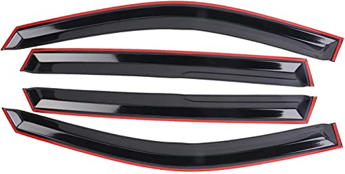 Tape-On Window Visors Deflectors Rain Guards 4 Piece Set ‎Compatible with 2006-2012 Toyota Rav4 - size: 2006-2012 Toyota Rav4