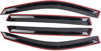 Tape-On Window Visors Deflectors Rain Guards 4 Piece Set ‎Compatible with 2006-2012 Toyota Rav4 - size: 2006-2012 Toyota Rav4