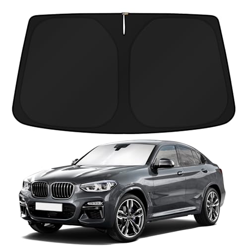 KUST Windshield Sun Shade for 2019-2024 2025 BMW X4 SUV Accessories Custom Fit Sunshade Sun Visor Protector Foldable Blocks UV Rays Keep Your Car Cooler - size: For | BMW X4 2019-2025