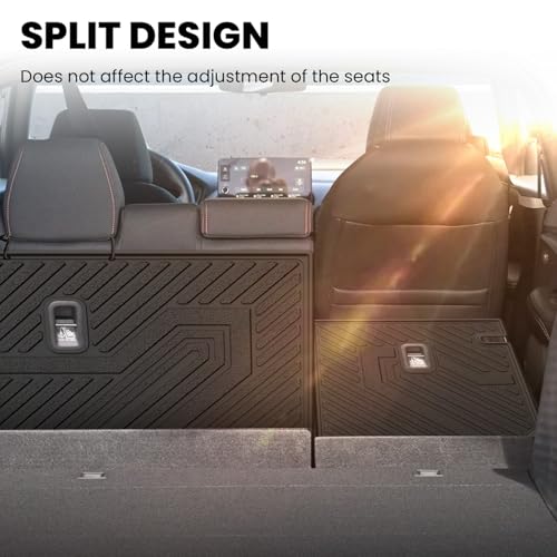 LASFIT Rear Seat Back Protector for Honda HR-V 2023-2026,All Weather TPE Pet Friendly Custom Fit HR-V Second Row Back Seat Cover Backseat Mat Liner - style: 6）For Honda HR-V | 2023-2026 | Back Seat Cover