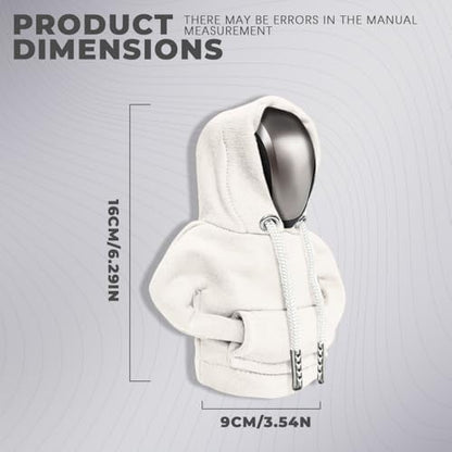 Gear Shift Hoodie, Gear Shift Cover, Fashionable Hoodie Automotive Gear Shift Knob Protector, Car Accessories Mini Sweater Gear Shift Knob Cover for Car Gear Shift Levers (White) - color: White