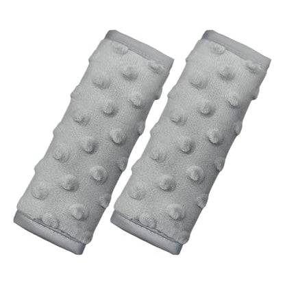 2PCS Car Seat Belt Covers for Kids - Soft Seat Belt Shoulder Strap Cover Harness Pad for Comfortable Driving - Universal Car Seatbelt Cushion Pad with Dotted Design Protect Shoulder & Neck (Gray) - color: Gray