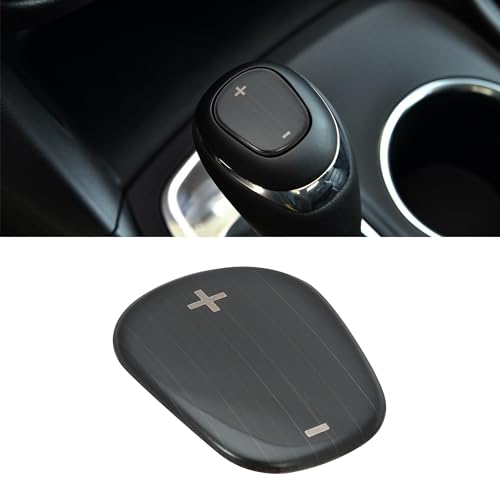 TOMALL Stainless Steel Car Gear Shift Knob Cover Compatible with Chevy Equinox 2018-2020 Shift Panel Trim Gear Lever Cover for Car Interior Car Accessories (Black Brushed) - color: Stainless Gear-Black Brushed