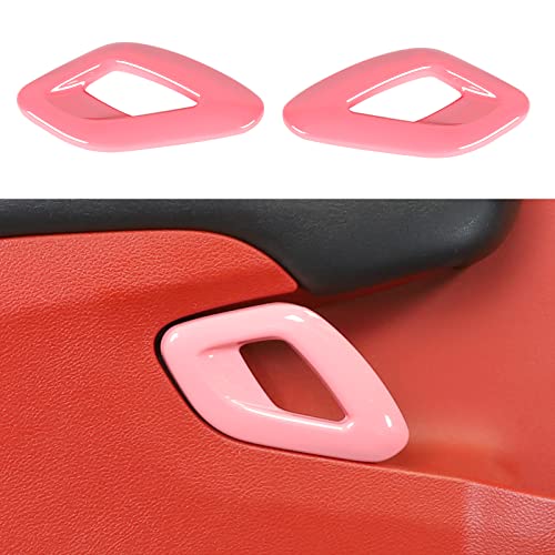Voodonala for Challenger 2015-2023 Car Door Inner Door Handle Cover Trim Accessories for Dodge Challenger 2015-2023 (Pink,2pcs/Set) - color: Pink