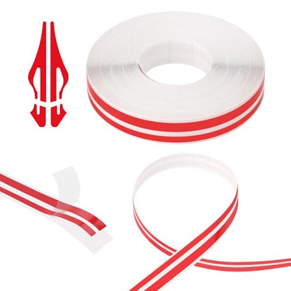 Car Pinstriping Tape, 32Ft Car Vinyl Striping Tape Stripe Decal Waistline Body Side Striping Tape Emblems Trim for DIY Car Racing Motorcycle SUV Pickup (Red) - color: Red-1