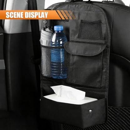 Car Backseat Organizer with 7 Storage Pockets, Waterproof Auto Seat Back Protector Kick Mat for Kids Toddlers, Large Capacity Universal Travel Accessories, Keep Vehicles Organized & Tidy (1PC) - size: 1PC