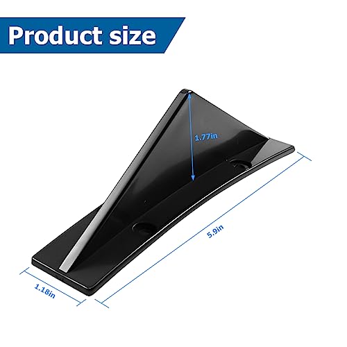 4pcs Car Rear Lower Bumper Wing Lip Diffuser, Anti-Crash Accessories Spoiler Shark Fin Protector, Rear Bumper Splitter Lip Wing with Screw, Universal Auto Decoration for Car SUV Truck - style: Curved/Black