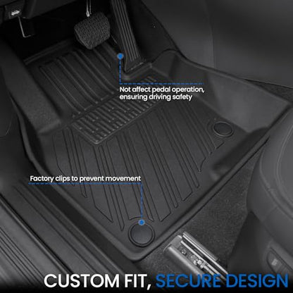 Floor Mats Set for 2017-2025 Mazda CX-5, All Weather TPE Backrest Mat Trunk Mat Cargo Liner Door Sill Guards Accessories for CX5 (Full Mats Set) - style: Floor Mats Set