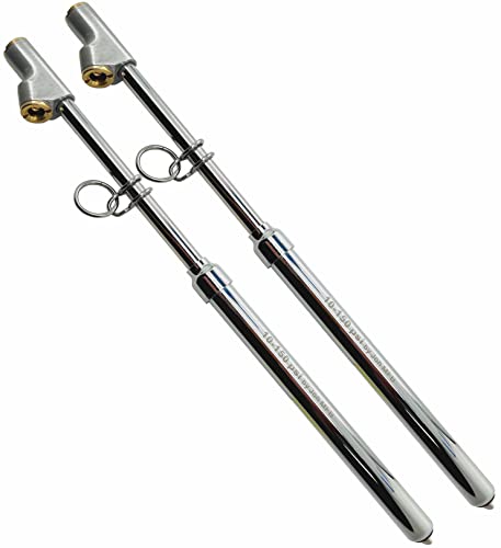150 Psi Professional Semi Truck Tire Pressure Gauge and Dually Truck Air Gauges. Great for RV Tire Pressure, Cars, and Drivers with Bad Knees appreciate the Long Dual Head Chuck and Heavy Duty Design.