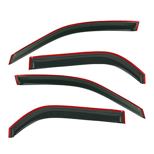 Window Visor Rain Guards Compatible with 2001-2006 Acura MDX Smoke 4pc 94759 - size: For 2001-2006 MDX
