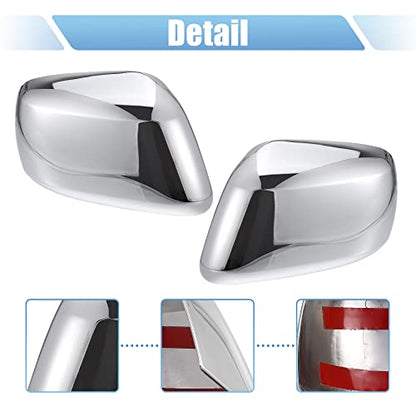 X AUTOHAUX 1 Pair Car Exterior Chrome Plated Full Mirror Cover Covers Cap Overlay for Nissan Frontier for Nissan Pathfinder for Nissan Xterra 2005-2015, Chrome Tone
