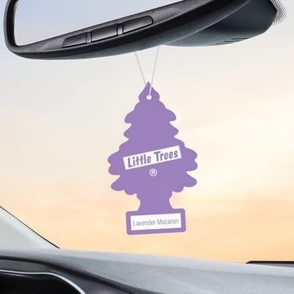 LITTLE TREES Car Air Freshener | Hanging Tree Provides Long Lasting Scent for Auto and Home | 24 Air Fresheners |Lavender Macaron - color: Lavender Macaron