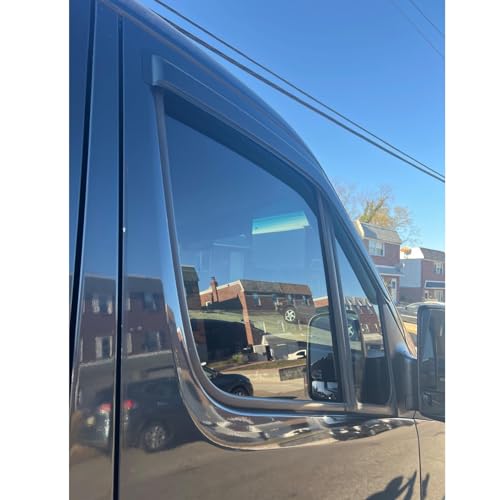 MB58 Sunproof Waterproof Side Window Wind Deflector Visor fit for 2019-2021 Merceds bez Sprinter, 2pcs Protective Replacements Side Rain Guards Set - size: 2019-2021 Sprinter