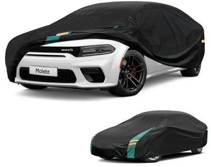 Full Exterior Covers Waterproof All Weather for Sedan & Coupe, Universal Fit for Dodge Charger, Cadillac CTS, BMW 740 750 Rain Winter Sun Protection. (Length: 194"-208") - size: 1 Fit Sedan/Coupe-Length (194" to 208")