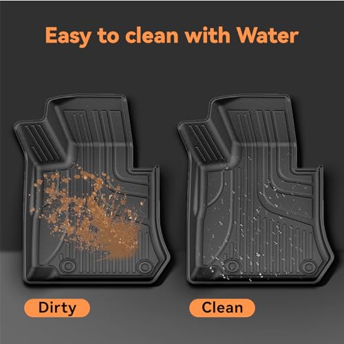 AOMSAZTO Floor Mats Compatible with Mercedes Benz GLC 300 2016-2022 (Not for Coupe): All Weather Floor Mats & Cargo Mat for GLC300 GLC250 GLC300e GLC43 AMG GLC63 AMG Full Set Floor & Trunk Liner - style: 2) for Mercedes Benz GLC (Not Coupe) | 2016-2022 |
