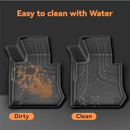 AOMSAZTO Floor Mats Compatible with Mercedes Benz GLC 300 2016-2022 (Not for Coupe): All Weather Floor Mats & Cargo Mat for GLC300 GLC250 GLC300e GLC43 AMG GLC63 AMG Full Set Floor & Trunk Liner - style: 2) for Mercedes Benz GLC (Not Coupe) | 2016-2022 |