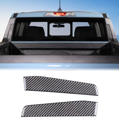 Aunginsy Rear Glass Side Anti-Scratch Cover Trim Compatible with Ford Maverick 2022-2025, Carbon Fiber Pickup Truck Rear Bucket Slot Side Anti-Scratch Cover Protective Pad Sticker Exterior Accessories - color: Black