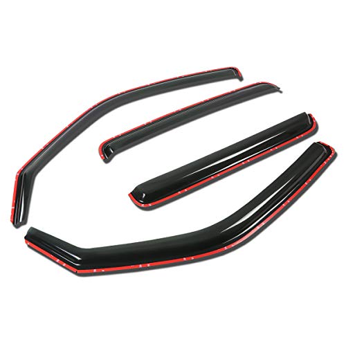 Auto Dynasty Rain Guards in-Channel Compatible with 2006-2014 Honda Ridgeline 4Pcs Window Vent Visor Deflector - size: 06-14 Honda Ridgeline