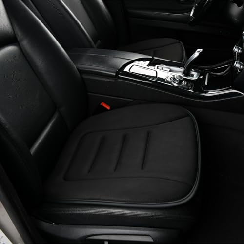 KAYI Car Seat Cushion, Memory Foam Car Seat Cushion, Anti Slip Rubber Bottom Car Seat Cushions for Driving, Suitable for Car and Office Chairs (Black) - color: Black, size: 1 Pack