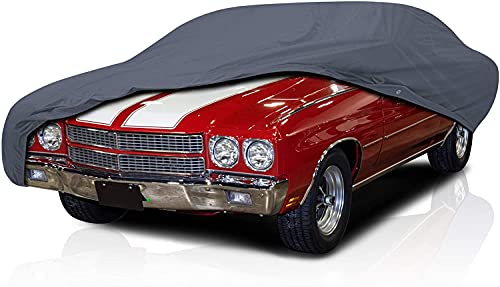 5-Layer Full Car Cover – Semi Custom Fit for Chevrolet Chevelle 1968-1972 Hardtop Sedan 2/4-Door | All-Weather Protection: Dustproof, Windproof, UV-Resistant, Breathable & Durable - size: Chevy Chevelle 1968-1972 Hardtop Sedan 2/4-Door