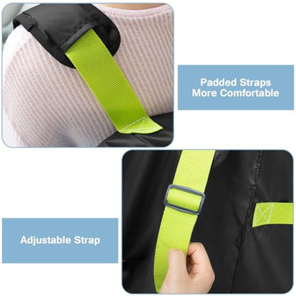 Car Seat Travel Bag for Airplane, Water-Resistant Gate Check Bag with Adjustable Carry Straps, Universal Fit, Durable Carseat Cover For Airplane Travel, Black