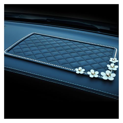 Bling Daisy Car Dashboard Anti-Slip Mat, Rhinestone Auto Dash Phone Hold Sticky Pad, 10.4'' × 5.9'' Vehicle Strong Gripping Mat for Keychain, Sun Glass and Electronic Device (Diamond/Daisy) - color: Diamond/Daisy