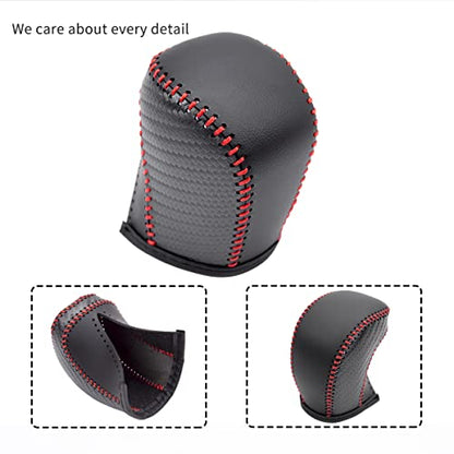 Auto Car Leather Gear Shift Knob Cover Trim for Toyota Highlander 2014-2019/ Tacoma 2016-2022 Accessories - color: A