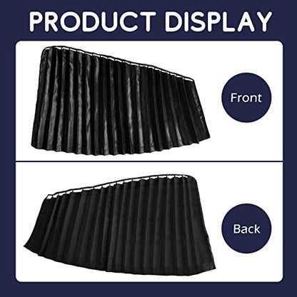 ZATOOTO Car Side Window Sun Shades - Front Privacy Magneic Black 2 Pcs Automotive Covers - Sunshades Curtain Prevent Glare and UV Rays for Baby - color: Black Faux Silk Louvered–Front 2PCS