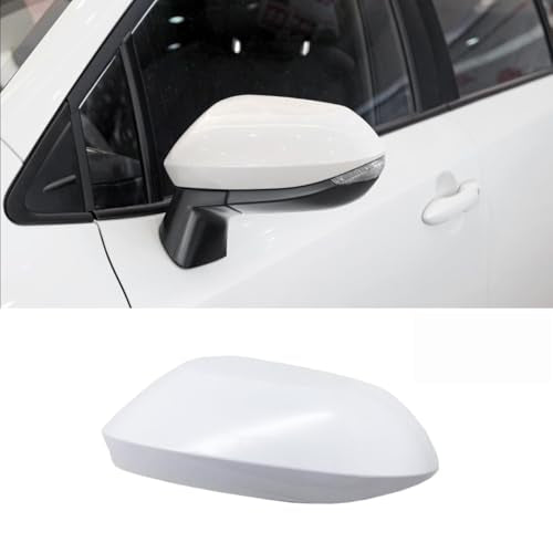Side Mirror Cap,Car Side Wing Mirror Cover Caps for 2020 2021 2022 Toyota Corolla Replacement 87915-52251 (White, Left (Driver) Side) - color: White, size: Left (Driver) Side
