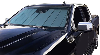 Covercraft UVS100 Custom Windshield Sunscreen for 2015-2019 Ford F-150 w/Rearview Mirror Mounted Camera - Blue Metallic - color: Blue Metallic
