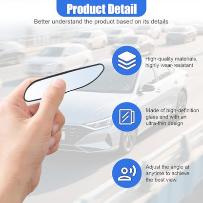 2PCS Blind Spot Car Mirrors, HD Shatterproof Glass Wide Angle Convex Side Mirror, Up&Down Adjustable, Framed Car Auxiliary Rearview Mirror for Cars SUV Truck Motorcycle & Parking(Rhombus) - size: 3R-060