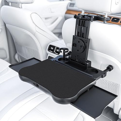 REVXON Car Back Seat Tray Table for Tesla Cybertruck/Model 3/Model S/Model X, Foldable Backseat Tray Desk for Rear Passengers, with Non-Slip pad, Phone and Drink Holder, for Eating and Work
