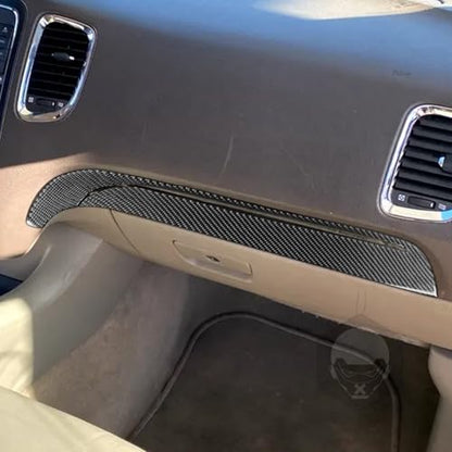 NVCNX Real Premium Carbon Fiber Accessories for Dodge Durango 2011-2020 2012 2013 2014 2015 2016 2017 2018 2019 Car Dash Dashboard Co-Pilot Panel Cover Interior Trim Sticker Decal 1PC - color: 2011-2020 Dash Co-pilot Panel Trim