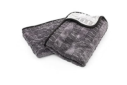 The Rag Company Gauntlet Car Drying Towel, Ultra-Absorbent 70/30 Blend Korean Microfiber, Dries Vehicles Faster Without Scratching, 900 GSM, 15x24 Inches, Ice Grey/Grey, 2-Pack - size: 15in x 24in