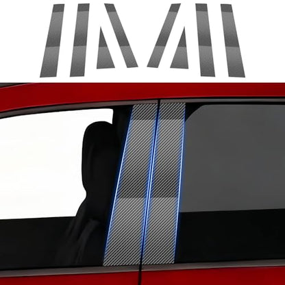 Car Door Window B C Pillar Trim Film Carbon Fiber Style for Honda CRV CR-V 2023 2024 2025 2026 Automotive Exterior Accessories Pillar Post Protection Decor TPU Sticker Cover 8-Pcs Kit