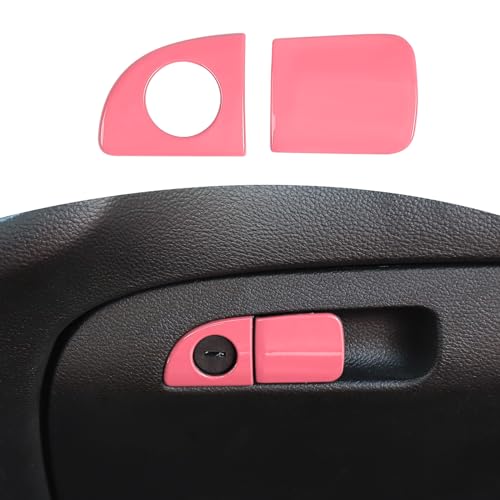 RT-TCZ for Challenger Glove Box Latch Handle Trim Cover Pink for Dodge Charger 2010 Up for Challenger 2015 Up for Chrysler 300C 2011 Up Pink Interior Accessories 2pcs - color: Pink
