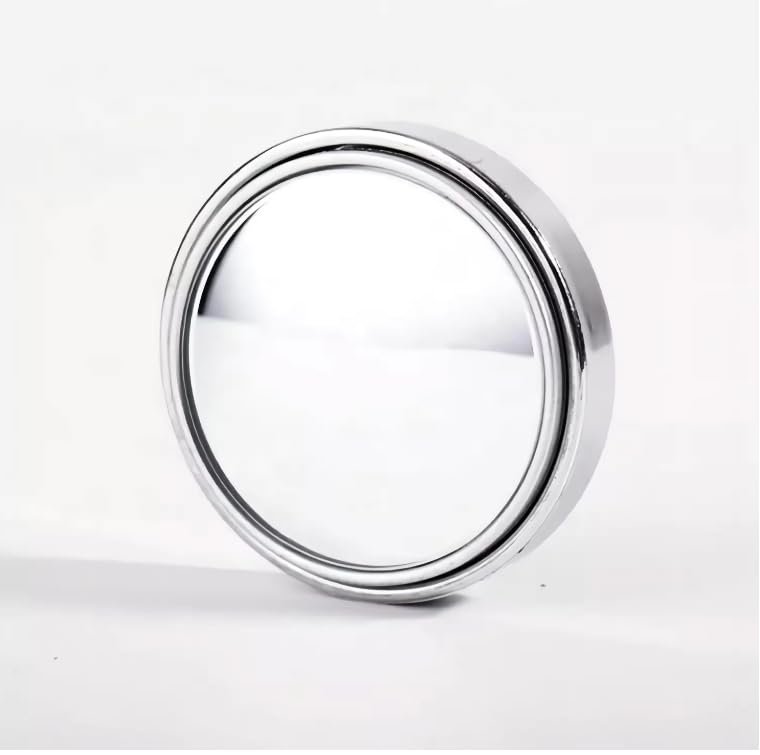 2 Pieces - Blind Spot Mirrors (Auto Rearview Mirrors), Auto Blind Spot Mirrors, 2-Inch HD Glass Convex, 360° Wide Angle, for Cars, SUVs, Trucks; Adhesive Rearview Mirrors, Black.