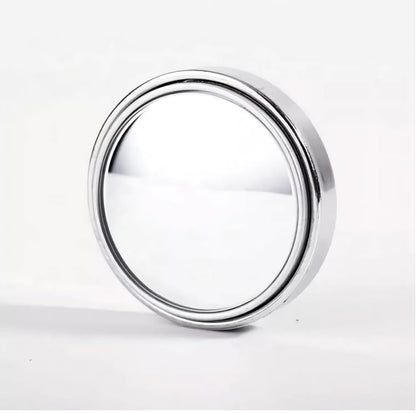 2 Pieces - Blind Spot Mirrors (Auto Rearview Mirrors), Auto Blind Spot Mirrors, 2-Inch HD Glass Convex, 360° Wide Angle, for Cars, SUVs, Trucks; Adhesive Rearview Mirrors, Black.