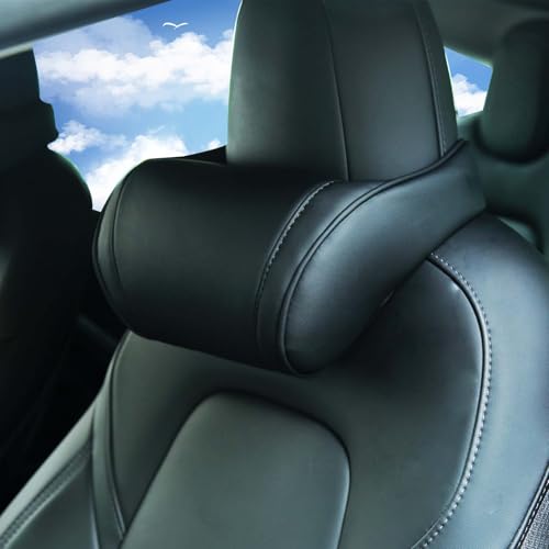 TOPABYTE Car Neck Pillow with Memory Foam Comfortable Ergonomic Design Seat Neck Support Headrest Softness Car Pillow Cushion for Driving, Universal Fit, 1 Piece, Black - color: Black, size: 1 Pack