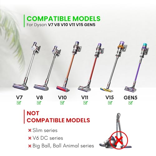 Replacement Attachments for Dyson V7 V8 V10 V11 V15 - Vacuum Accessories for Home and Car Cleaning