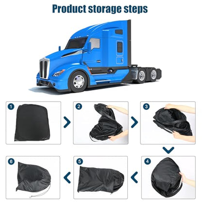 Side Window Sun Shade for Kenworth T680 T880 W990 T680E 2011-2026,Custom Fit 210T Reflective Sunshade for Semi Truck, 6-Layer Heat Insulation Privacy Protector, Block 99% UV Rays, 2PCS - size: Kenworth T680 / T680E / T880 / W990 2011-2026