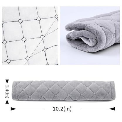 Amooca Soft Automotive Seat Belt Cover Seatbelt Shoulder Pad Neck Protector Cushions Universal Fit SUV Trucks Backpack 2 PCS Light Grey 10.2in - color: Light Grey, size: 10.2in-2pc