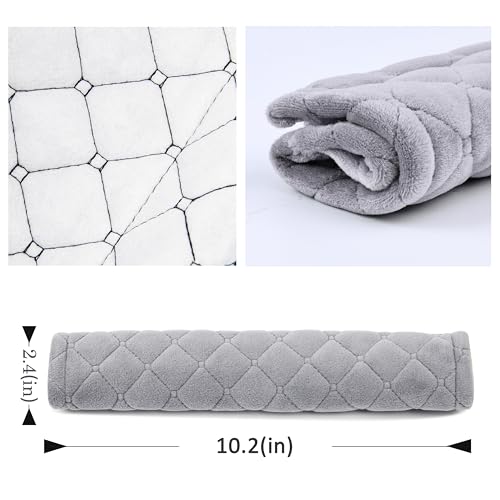 Amooca Soft Automotive Seat Belt Cover Seatbelt Shoulder Pad Neck Protector Cushions Universal Fit SUV Trucks Backpack 2 PCS Light Grey 10.2in - color: Light Grey, size: 10.2in-2pc