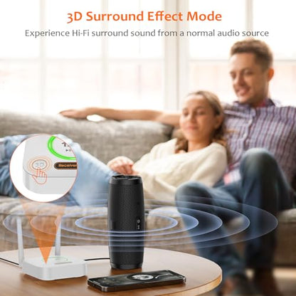 [Upgraded] 1Mii Bluetooth 5.3 Audio Receiver, Long Range HiFi Bluetooth Adapter w/ 3D Surround aptX HD Low Latency, Optical RCA AUX 3.5mm Coaxial for Home Stereo System - B06Pro Grey - color: B06Pro Grey