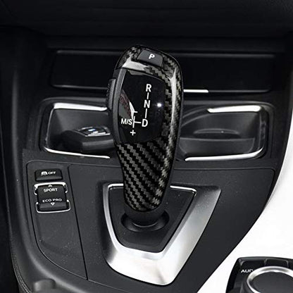 AIRSPEED Carbon Fiber Car Gear Shift Knob Cover Interior Trim for BMW F20 F21 F22 F23 F30 F34 F35 F10 F11 F07 F18 F15 F16 F01 X3 X4 Accessories - style: Style B