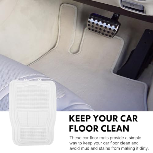 Healeved Silicone Car Floor Mat, Front Vehicle Foot Mat, Waterproof PVC Automotive Floor Protection for Easy Cleaning and Sturdy Use
