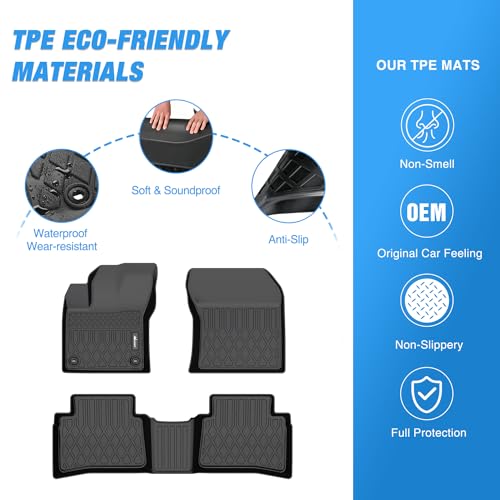 Nilight TPE Floor Mats for Toyota Prius & Prime 2016 2017 2018 2019 2020 2021 2022,All Weather Custom Fit Heavy Duty Floor Liners - size: 2016-2022 Toyota Prius |Prime