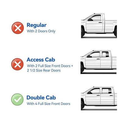 Window Visors Rain Guards for Toyota Tacoma 2005-2023 Double Cab/Full-Size Cab, Out-Channel Window Vent Wind Deflectors Visors Shades for 05-23 Tacoma Crew Cab - size: 2005-2023 Toyota Tacoma