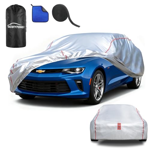 Car Cover Waterproof All Weather for Chevrolet Camaro 2010-2025,All-Around Fastening and 4 Upgrades, 30s Quick-Install for Car Cover - size: 3（for Camaro）