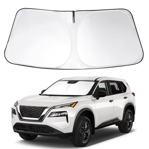 Windshield Sun Shade Custom Fit 2021 2022 2023 2024 2025 2026 Ni-ssan Rogue 3rd Gen.Accessories (Not for Rogue Sport) Foldable Window Sunshade Shield Protector - size: For Ni-ssan Rogue 3rd Gen.2021-2025
